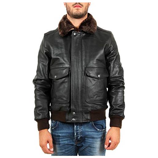 Schott NYC lc5331x, giacca uomo, nero (anthic black 90), m