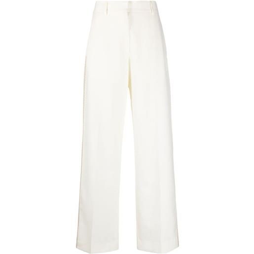 Palm Angels pantaloni con banda laterale - bianco