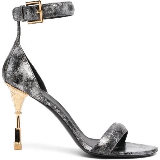 Balmain sandali con effetto metallizzato - argento
