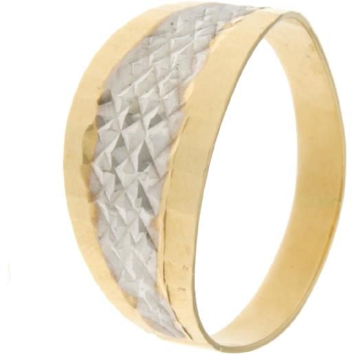 Gioielleria Lucchese Oro anello donna oro giallo bianco gl100986