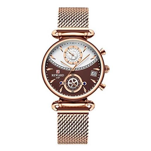 RORIOS orologi da donna analogico quarzo orologi con cinturino in maglia fashion orologio da polso elegante orologio donna
