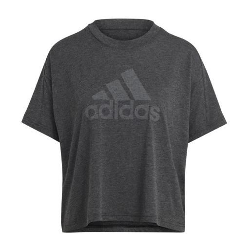 Adidas w winrs tee t-shirt m/m over crop antrac mel donna