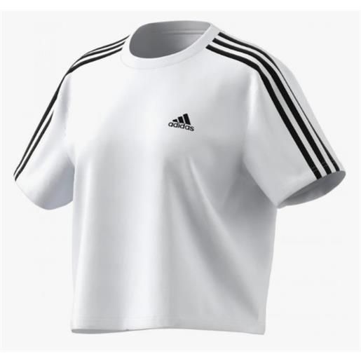 Adidas w 3s cr top t-shirt m/m bianca 3s nere donna