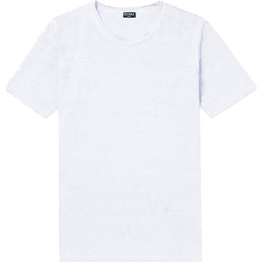Zeybra - t-shirt uomo lino bianco