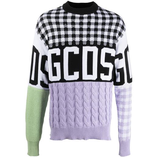 Gcds maglione con design color-block - bianco