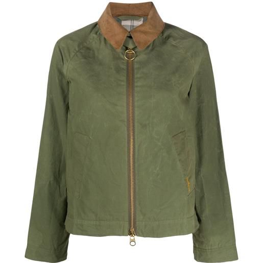 Barbour giacca con zip - verde