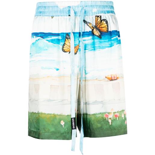 Nahmias shorts butterfly beach - blu