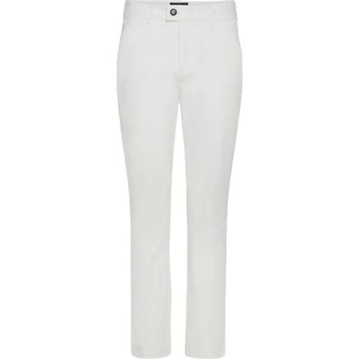 PEUTEREY - pantalone cotone bianco