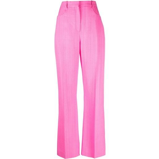 Jacquemus pantaloni a vita alta sauge - rosa
