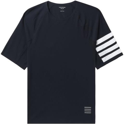 Thom Browne t-shirt con dettaglio a 4 righe - blu
