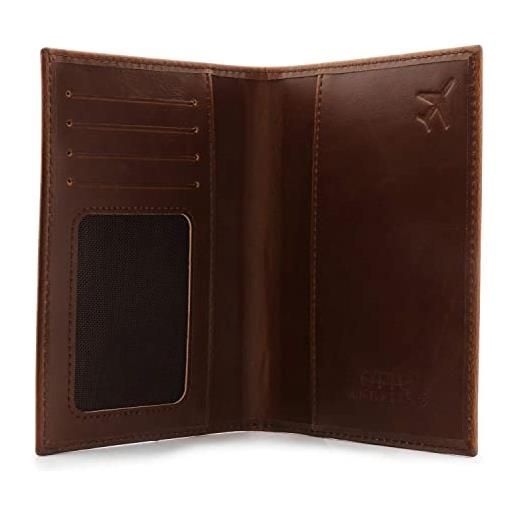 Otto Angelino leather passport wallet - rfid blocking - unisex
