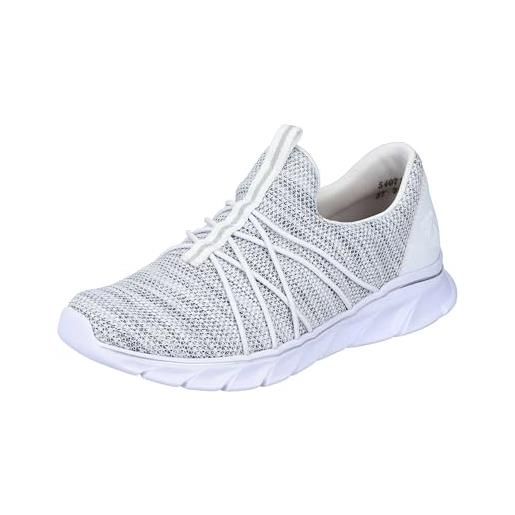 Rieker 54071, mocassino donna, bianco, 36 eu