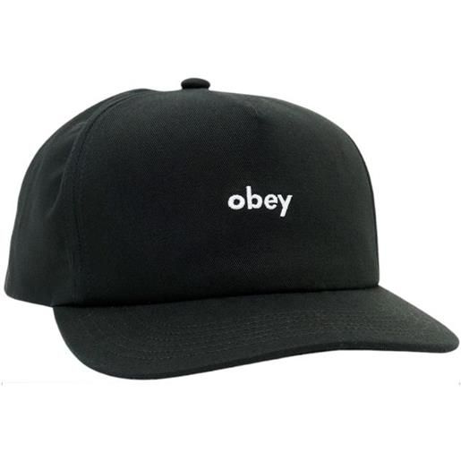 OBEY cappello lowercase 5 panel uomo black