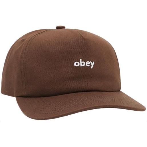 OBEY cappello lowercase 5 panel uomo brown