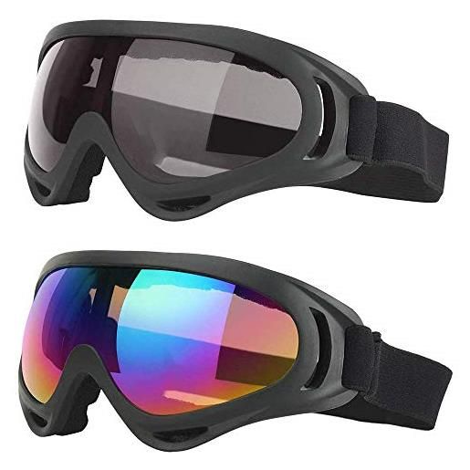 Occhiali Da Sole Moto Uomo Donna, Antivento E Antipolvere, Protezione UV, Imbottiti, Design Contemporaneo, Unisex