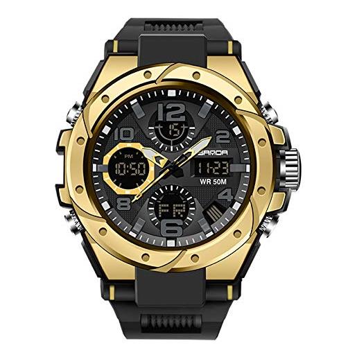 RORIOS digitale orologio per uomo orologi da uomo sportivo impermeabile militare orologio con sveglia cronometro all' aria aperta orologio analogico