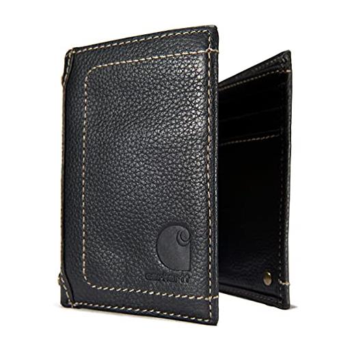 Carhartt, 61-2200, pebble trifold wallet, 61-a2200. Blk, nero