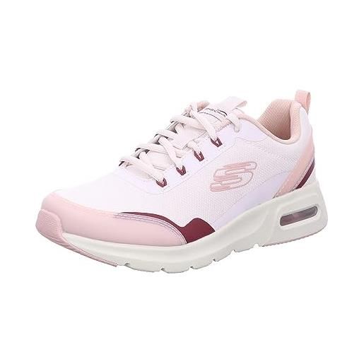 Skechers 149945 ltpk, sneaker donna, bordo borgogna in maglia rosa chiaro, 36 eu