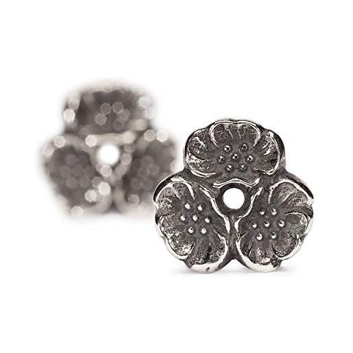 Trollbeads - orecchini da donna cherry blossom 925 argento - giornia - 10002