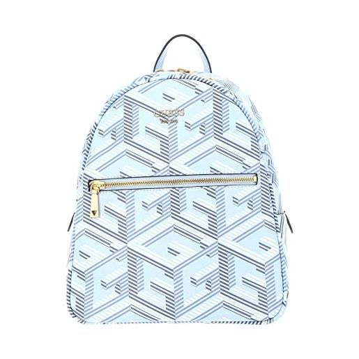 Guess vikky backpack, borsa donna, ice blue logo, unica