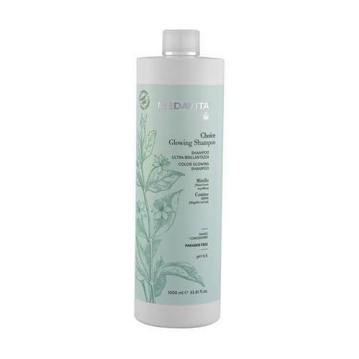 Medavita choice glowing shampoo 1000ml - shampoo ultra brillantezza per tutti i tipi di capelli