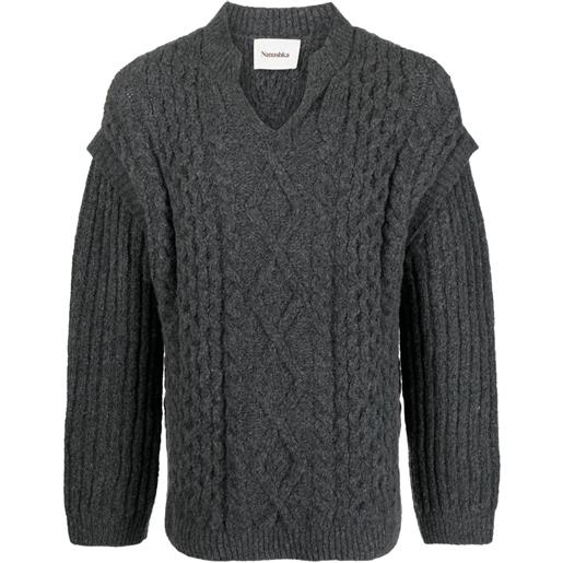 Nanushka maglione con dettaglio a strati - grigio