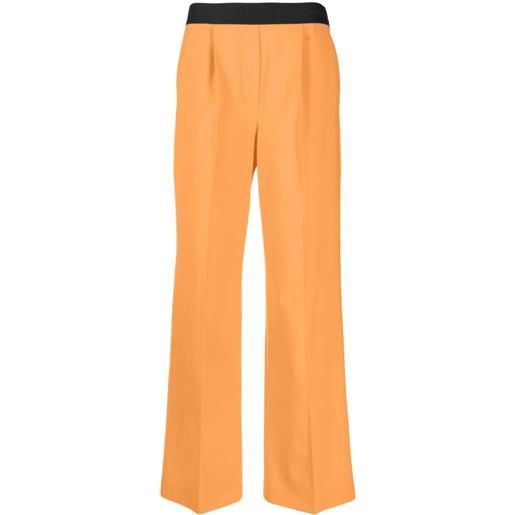 MSGM pantaloni a gamba ampia - arancione