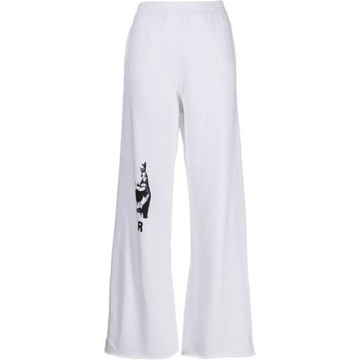 Raf Simons pantaloni sportivi con stampa - bianco