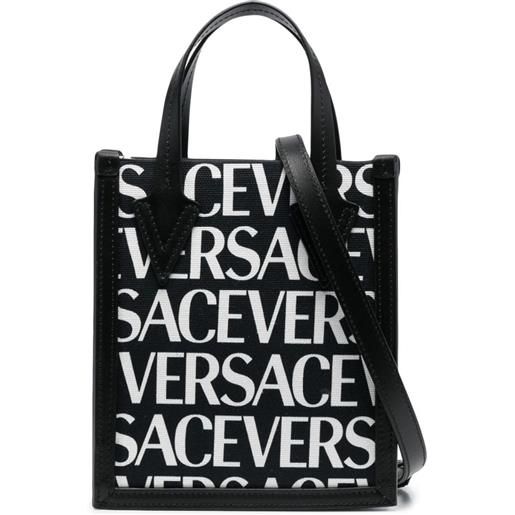 Versace borsa tote con stampa - nero