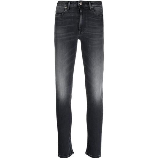 DONDUP jeans skinny con effetto schiarito - nero