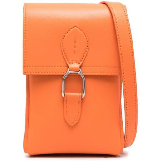 Ralph Lauren Collection borsa a spalla in pelle piccola - arancione