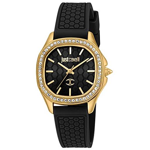 Just Cavalli orologio analogico al quarzo donna con cinturino in silicone jc1l263p0025