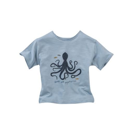 People Wear Organic t-shirt in cotone bio octopus - col. Azzurro-grigio