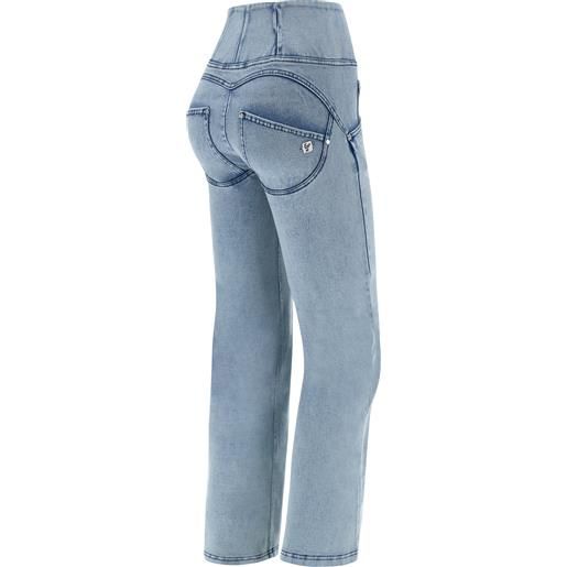 Freddy jeans push up wr. Up® wide leg cropped in eco denim chiaro
