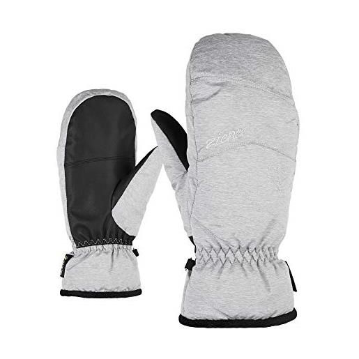 Ziener karril gtx - guanti da sci da donna, impermeabili, traspiranti, donna, 801163, light melange, 6