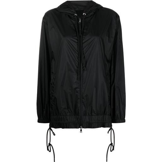 Moncler giacca impermeabile con stampa - nero