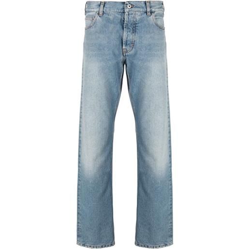 Marcelo Burlon County of Milan jeans dritti con effetto schiarito - blu