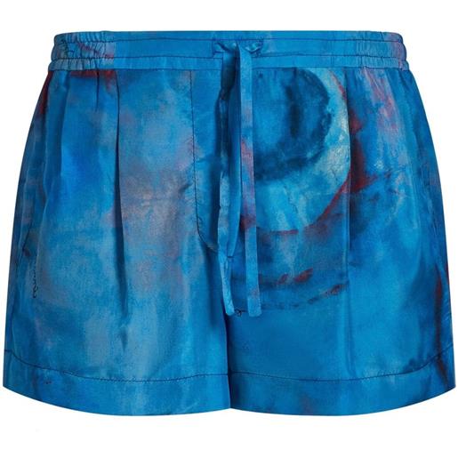 Marni shorts con coulisse - blu