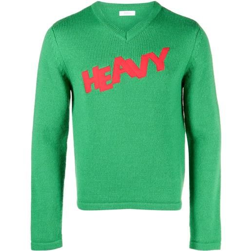 ERL maglione con scollo a v - verde