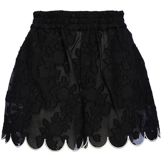 La DoubleJ shorts a fiori - nero