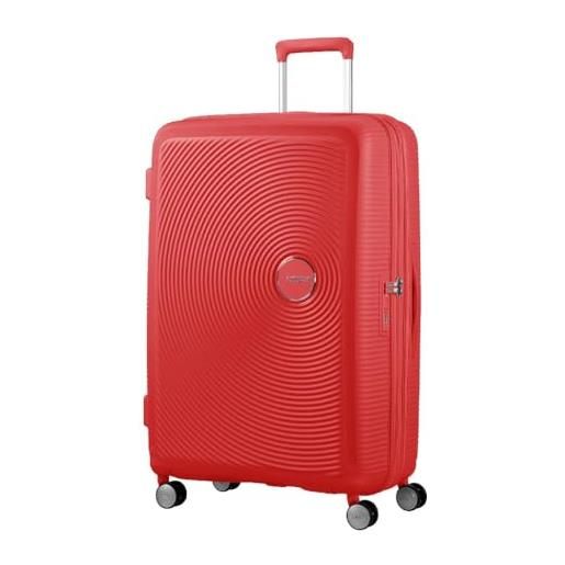 American tourister soundbox - spinner l espandibile bagaglio a mano, spinner l (77 cm - 110 l), rosso (coral red)