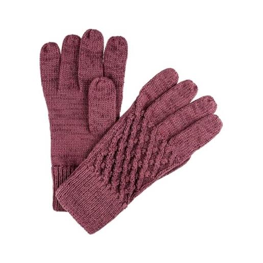 Regatta multimix iii acrylic diamond knit pattern gloves, guanti donna, nero, l/xl