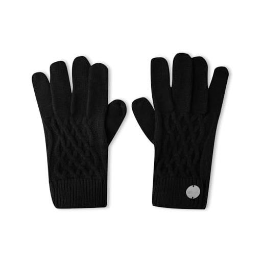 Regatta multimix iii acrylic diamond knit pattern gloves, guanti donna, nero, l/xl