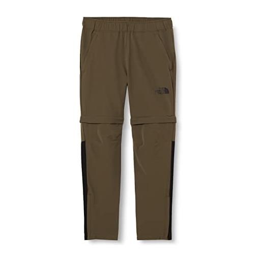 The North Face paramount convertibile pantaloni, tortora/verde, m unisex-bambini