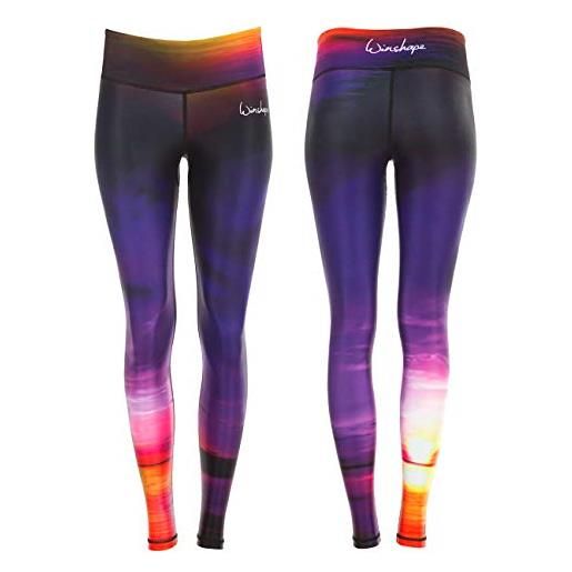 Winshape leggings da donna funzionali power shape ael102 sunset glow con effetto antiscivolo, fitness, tempo libero, sport, yoga