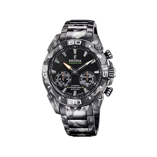Festina orologio uomo f20545/1 smartwatch cassa di acciaio inossidabile 316l cinturino in acciaio inossidabile 316l nero