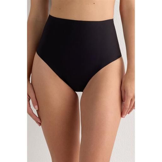 Intimissimi culotte brasilianata in microfibra a taglio vivo nero