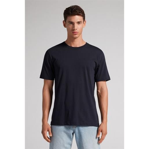 Intimissimi t-shirt regular fit in cotone superior extrafine blu