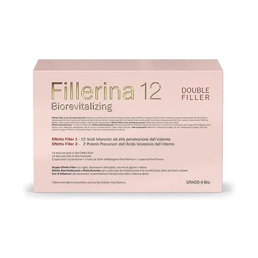 Labo fillerina 12 biorevitalizing double filler trattamento intensivo viso gel rimpolpante + velo nutriente grado 4