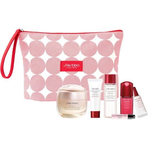 Shiseido benefiance wrinkle smoothing cream confezione 50 ml crema viso + 15 ml detergente viso + 30 ml lozione viso + 10 ml siero viso + 3 ml siero o